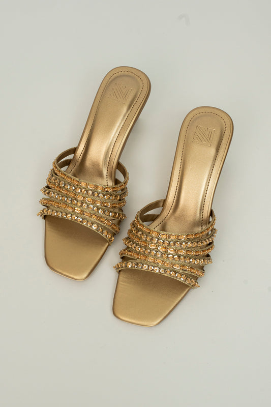 Rhinestone Strap Heels