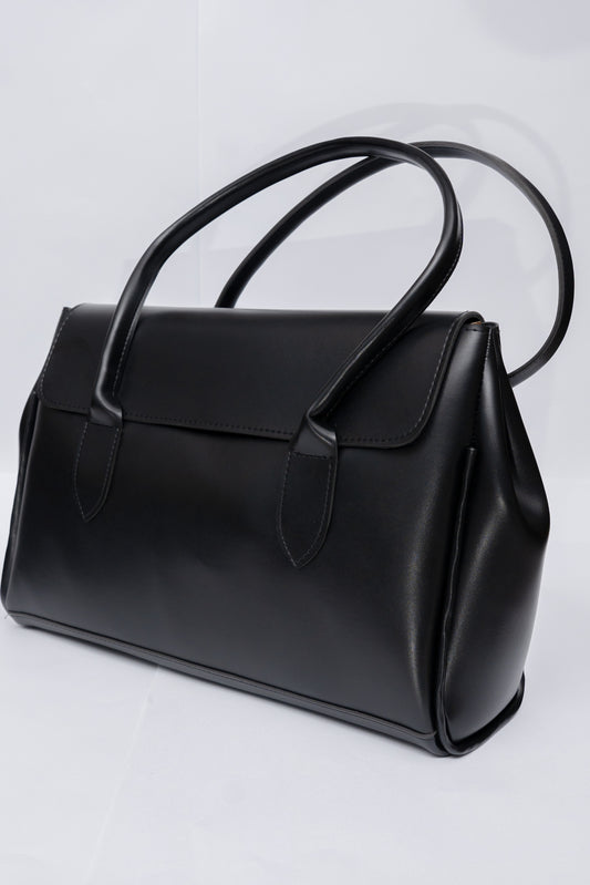 Structured Flap Tote Bag