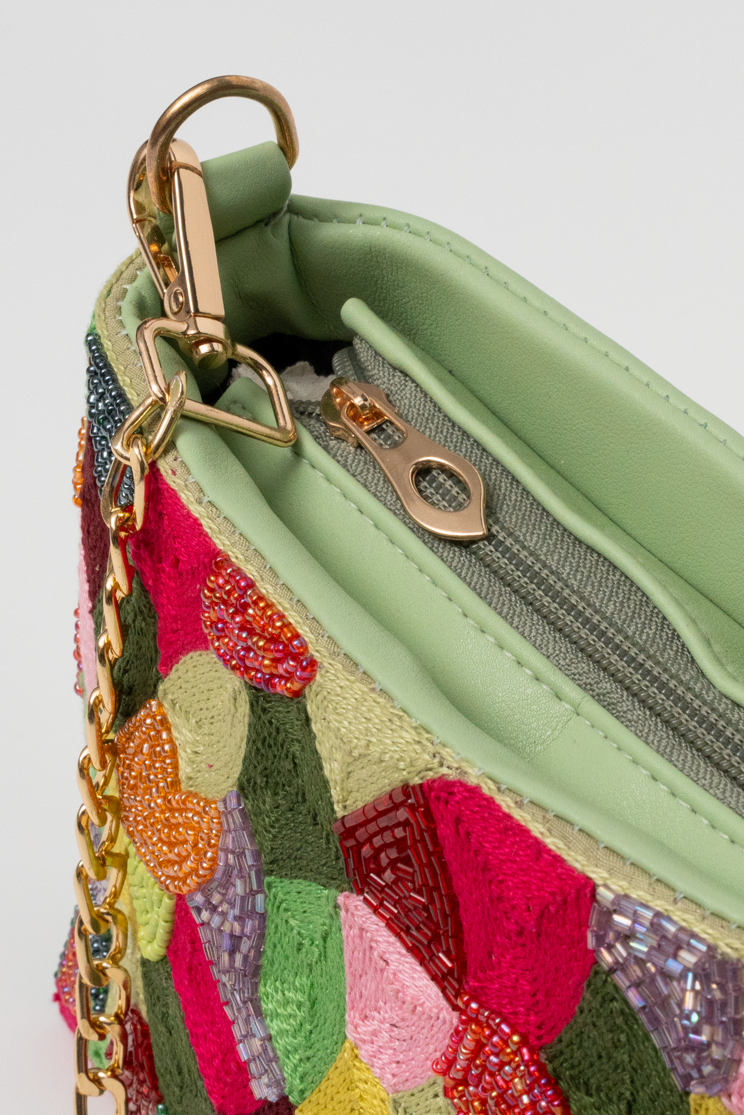 Multicolor Hand-Embroidered Beaded Sling Bag