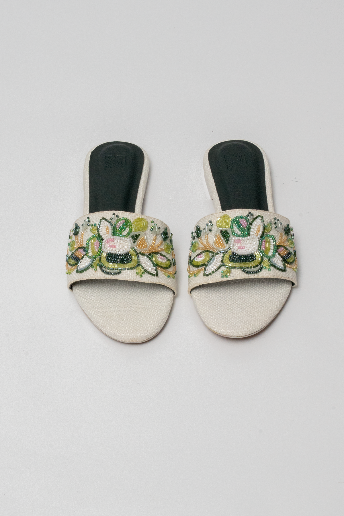 Floral Hand-Embroidered Flat Shoes