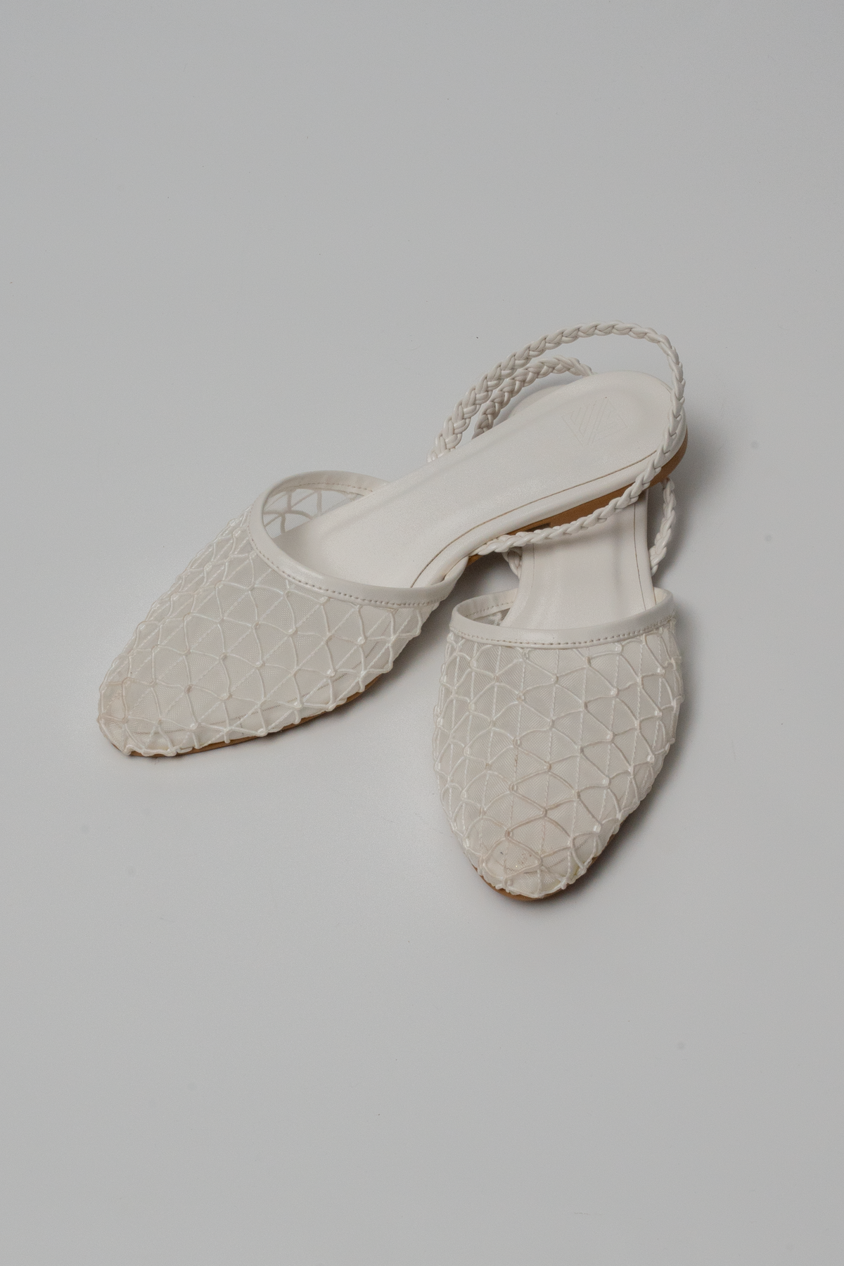 Mesh Net Slingback Flats