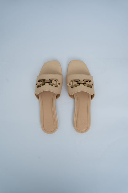 Metallic Chain Flats