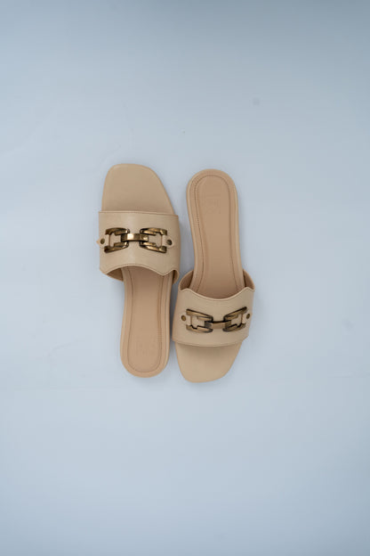 Metallic Chain Flats