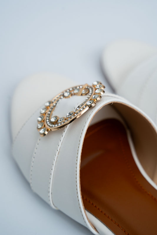 Buckle Detail Flat Slides