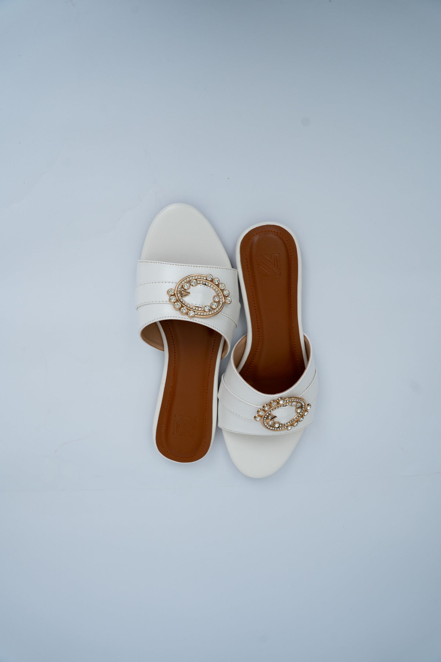 Buckle Detail Flat Slides