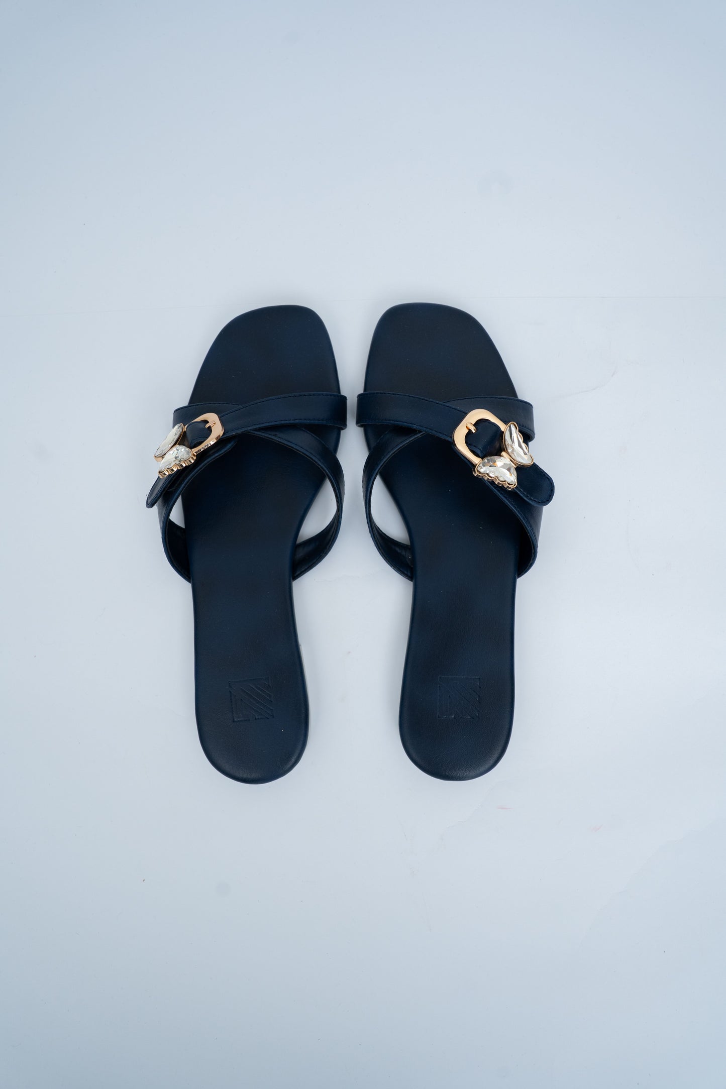 Butterfly Buckle Flat Sandals