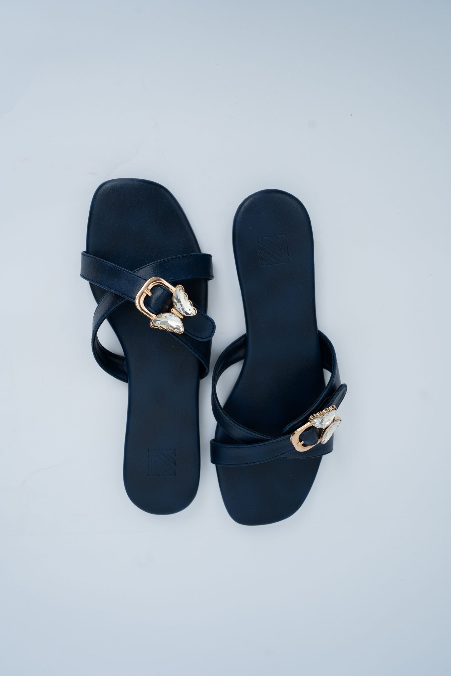 Butterfly Buckle Flat Sandals