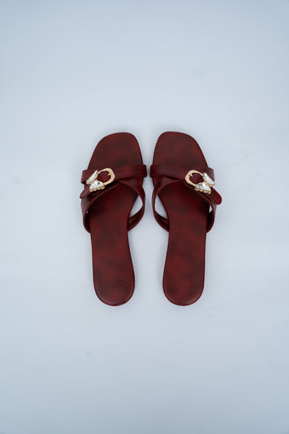Butterfly Buckle Flat Sandals
