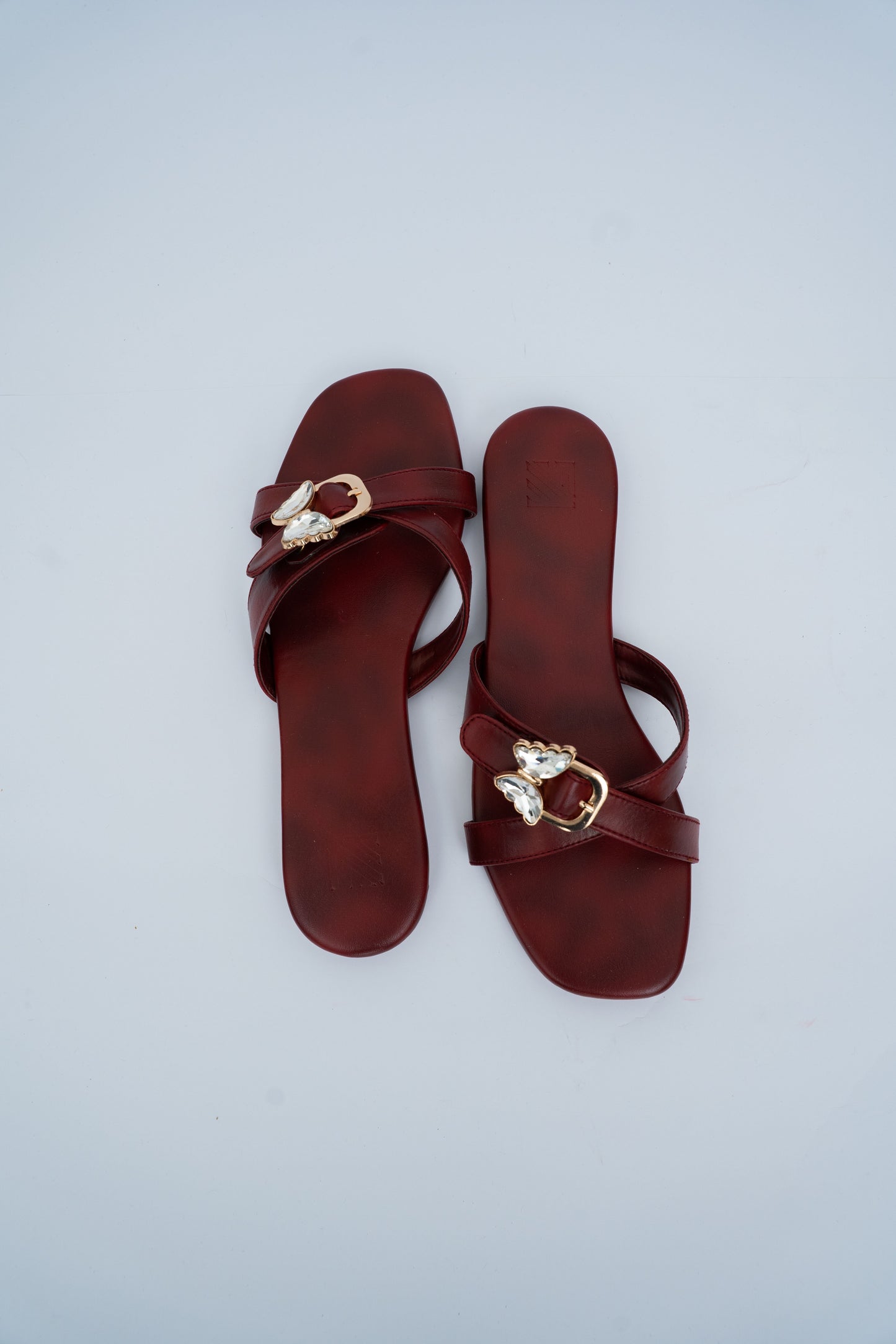 Butterfly Buckle Flat Sandals