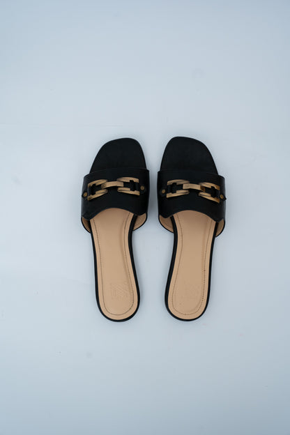 Metallic Chain Flats