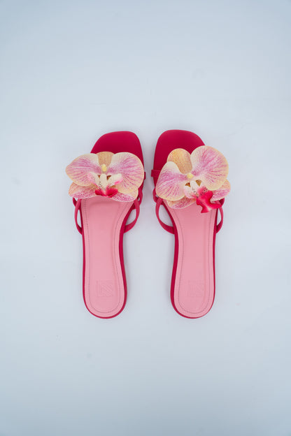 Orchid Flower Slide Flats