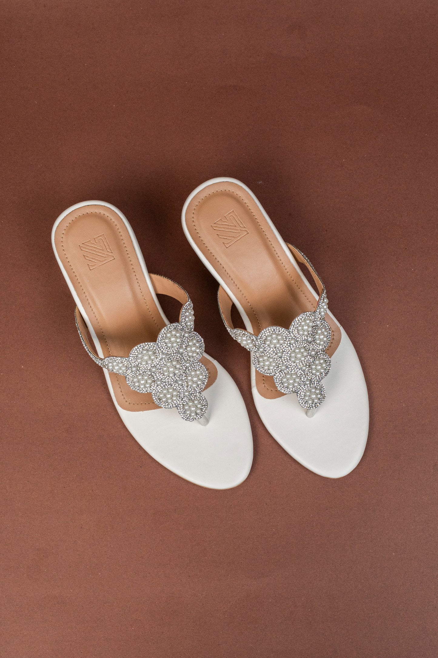 Pearl Floral Toe-Ring Heels