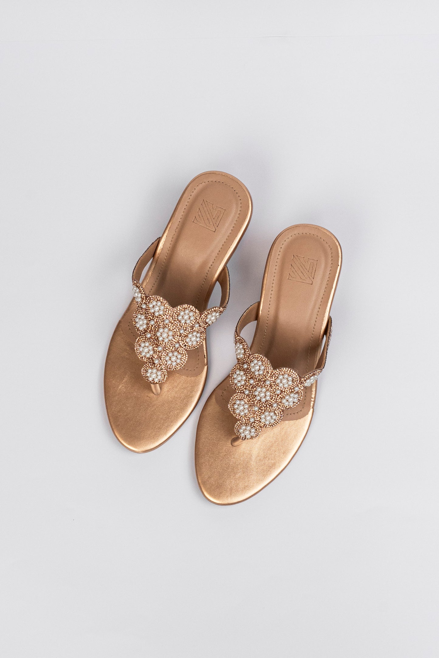 Pearl Floral Toe-Ring Heels