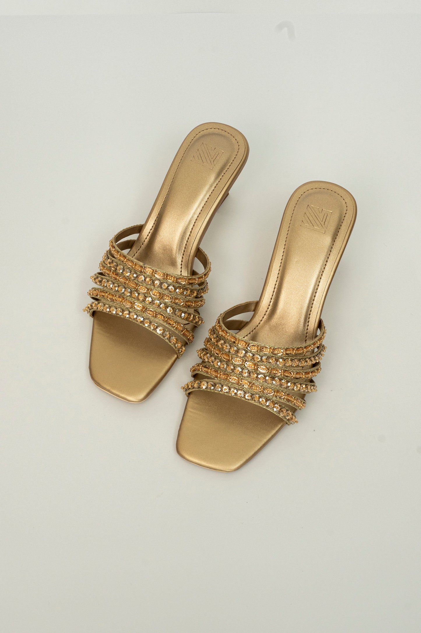 Rhinestone Strap Heels