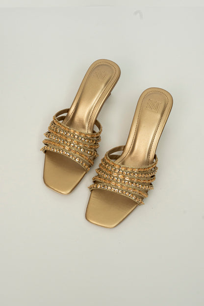 Rhinestone Strap Heels