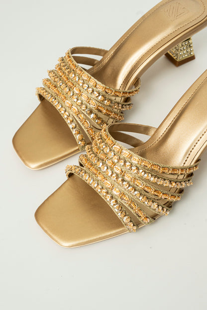 Rhinestone Strap Heels