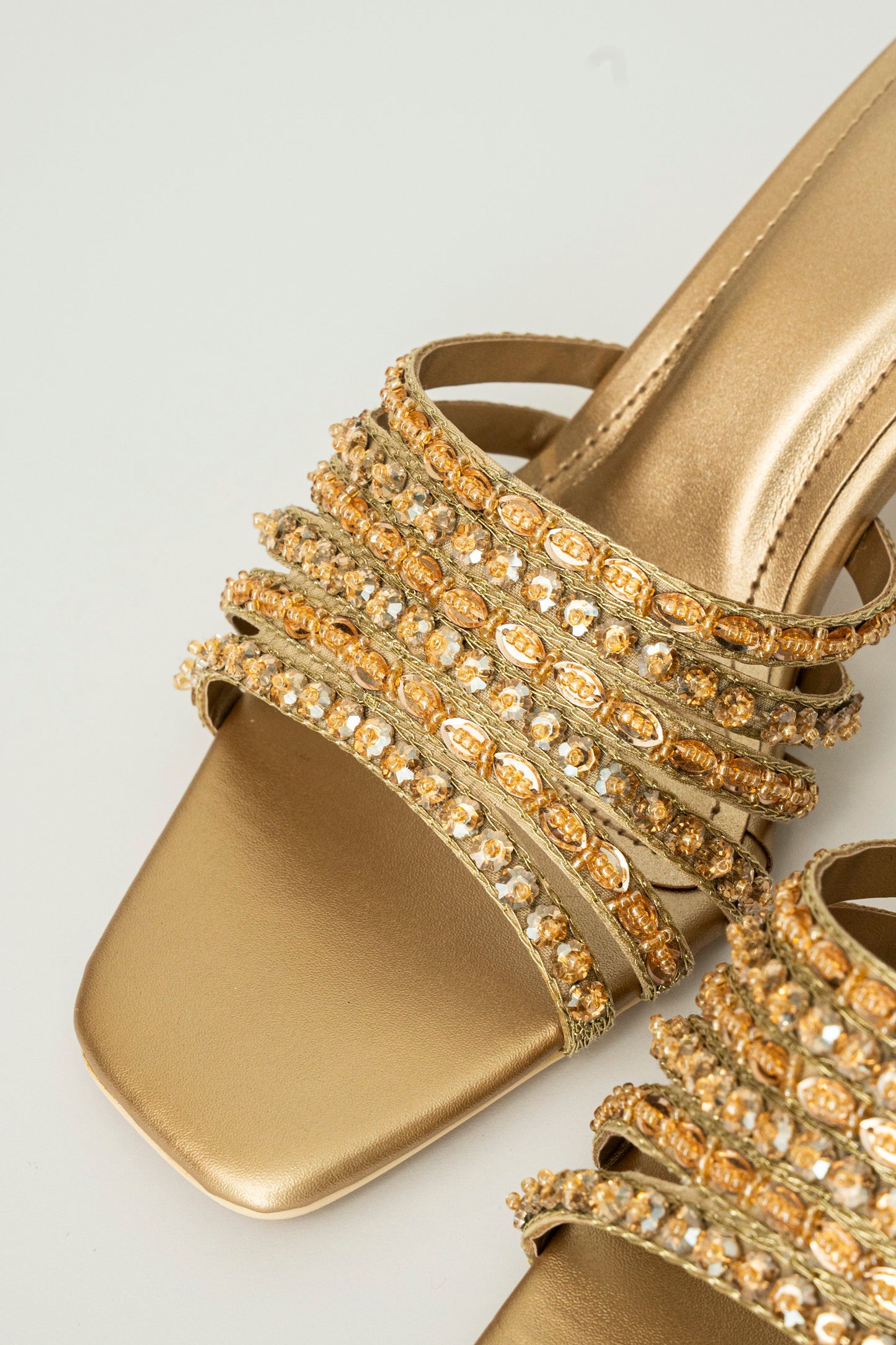 Rhinestone Strap Heels