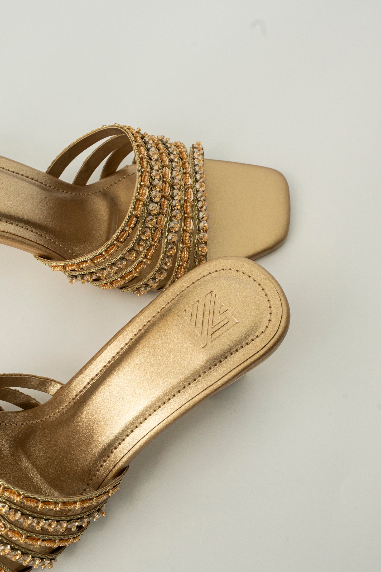 Rhinestone Strap Heels