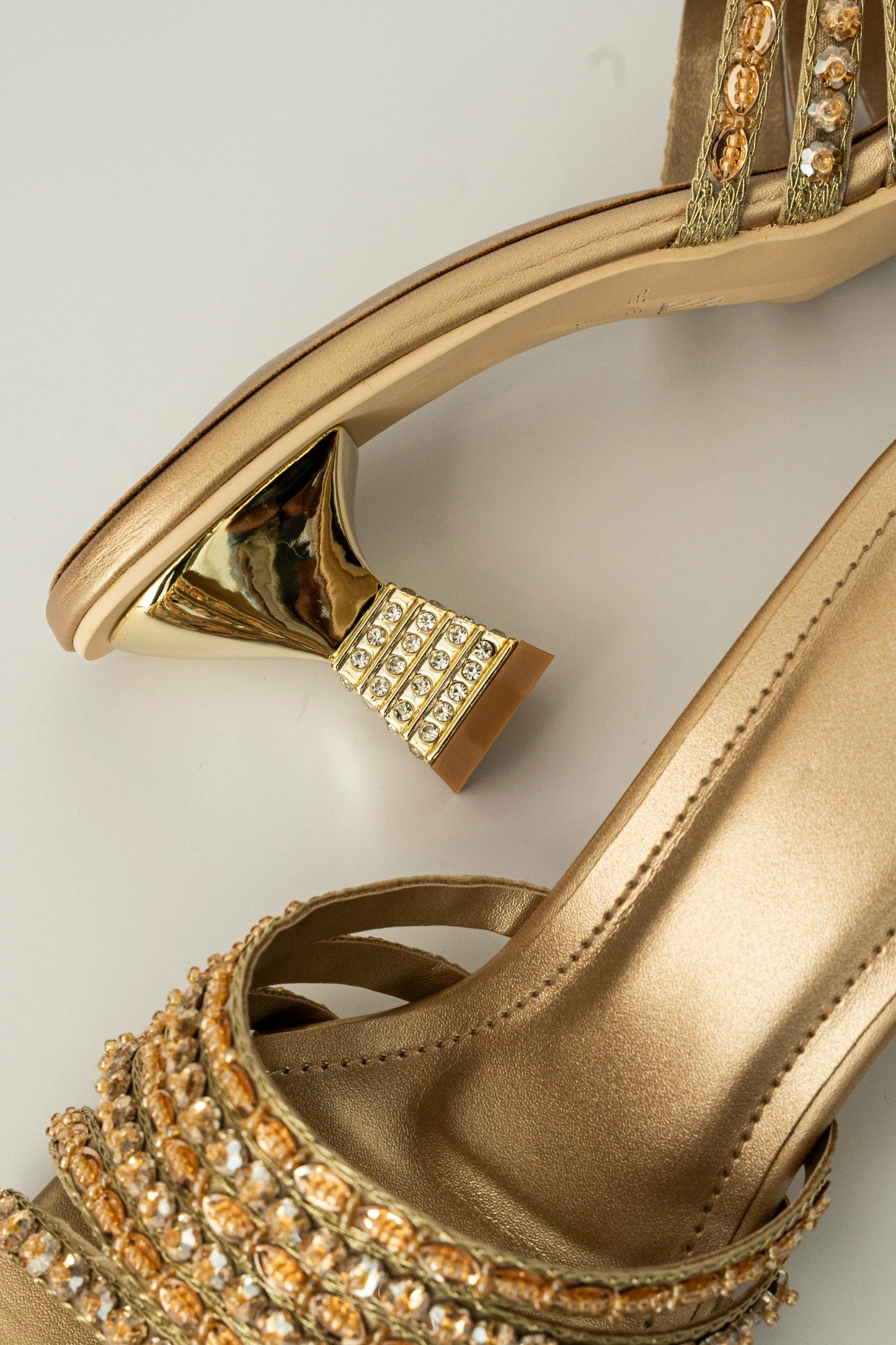Rhinestone Strap Heels