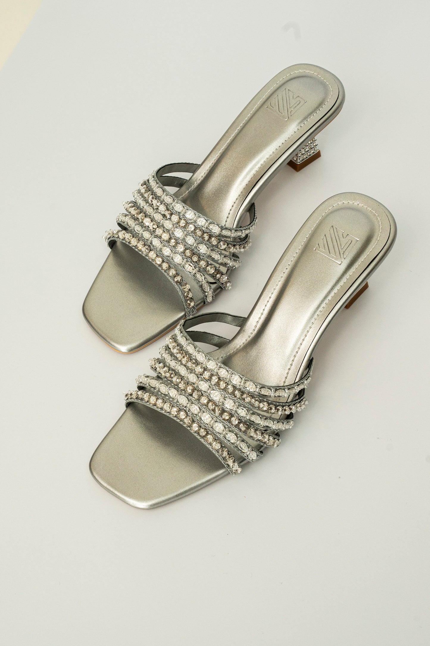 Rhinestone Strap Heels