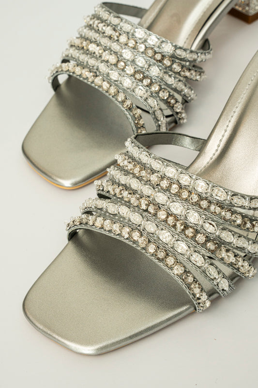 Rhinestone Strap Heels