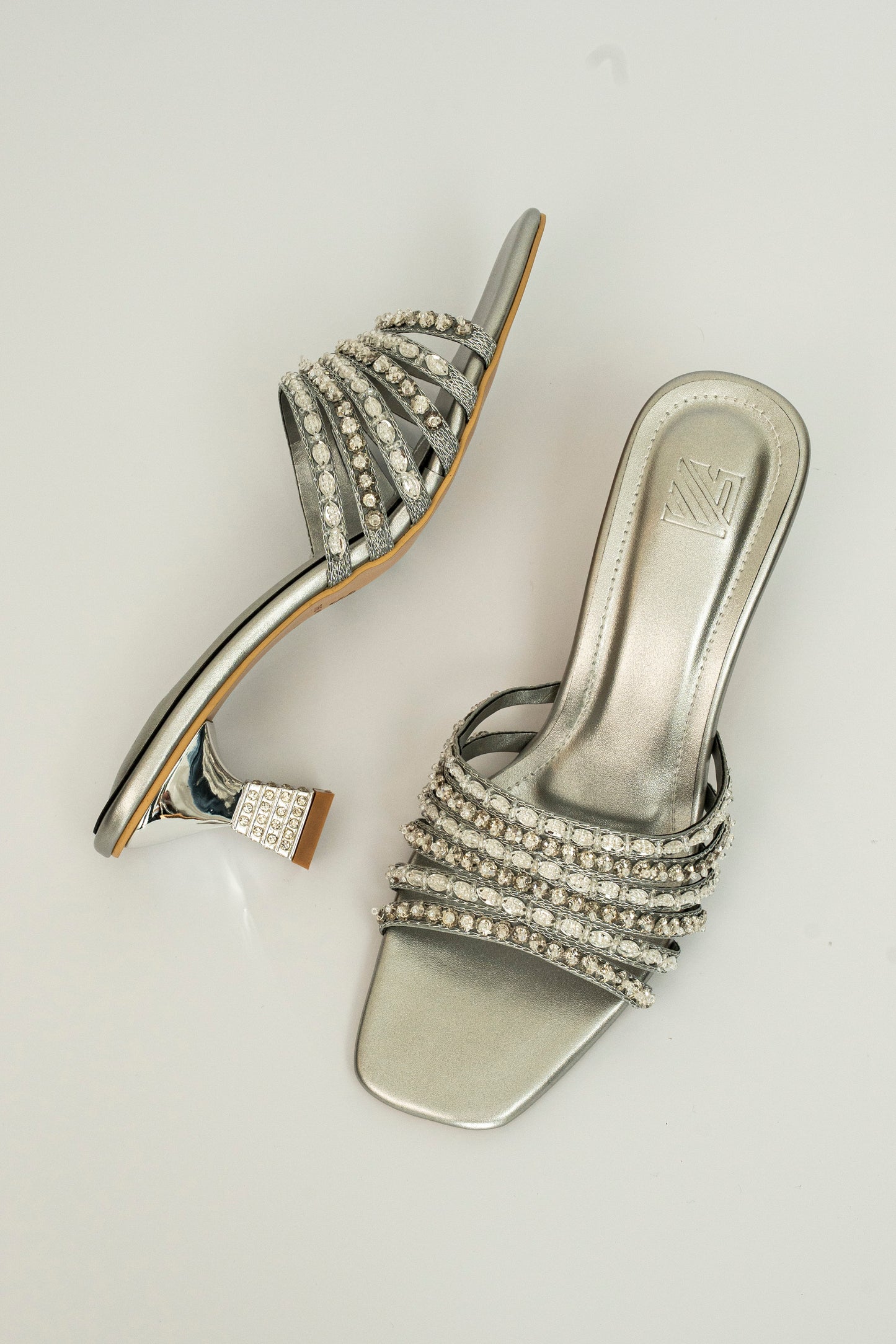 Rhinestone Strap Heels
