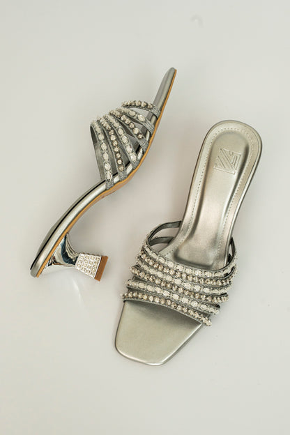 Rhinestone Strap Heels
