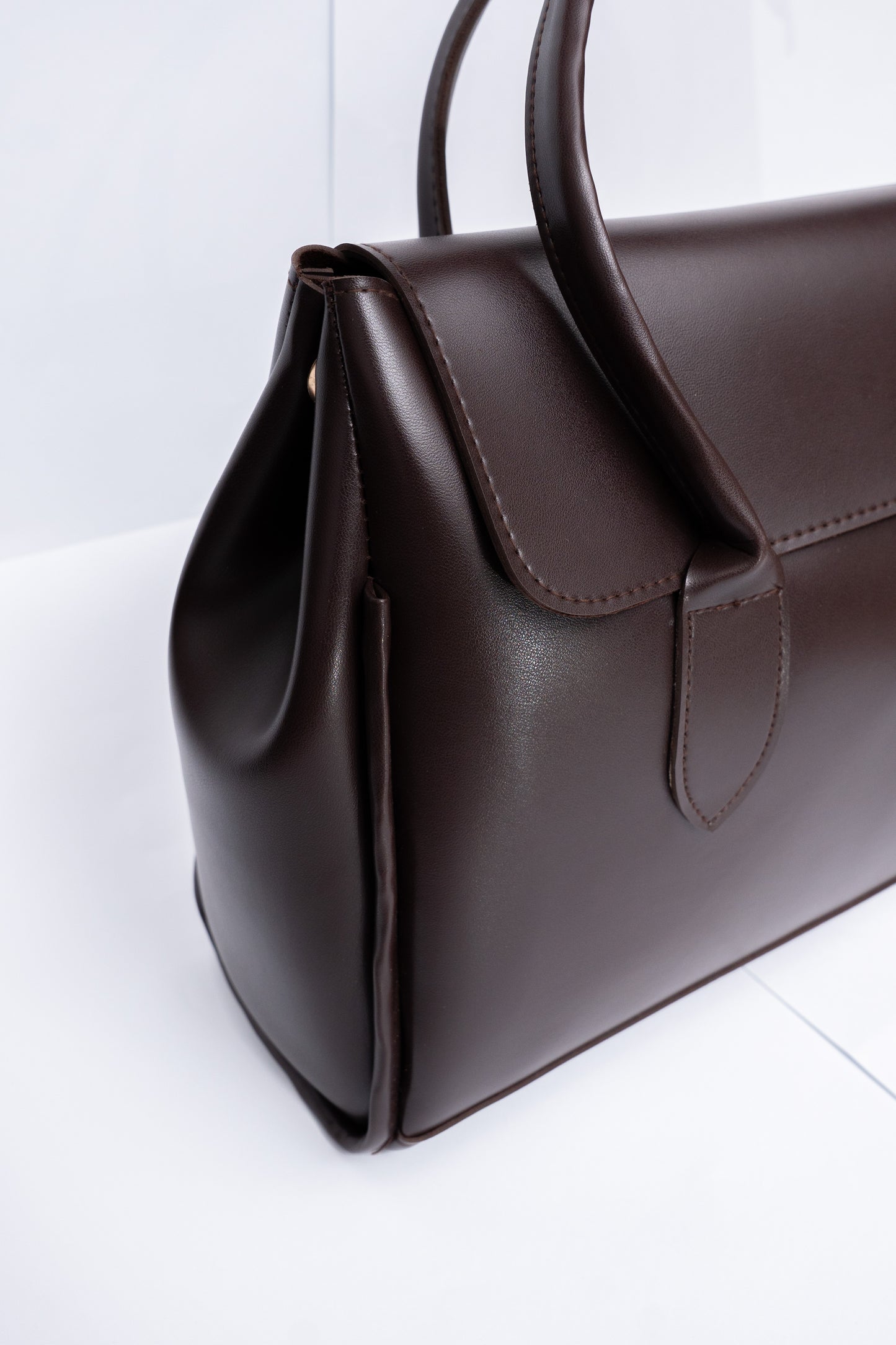 Structured Flap Tote Bag