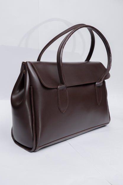 Structured Flap Tote Bag