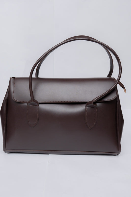 Structured Flap Tote Bag