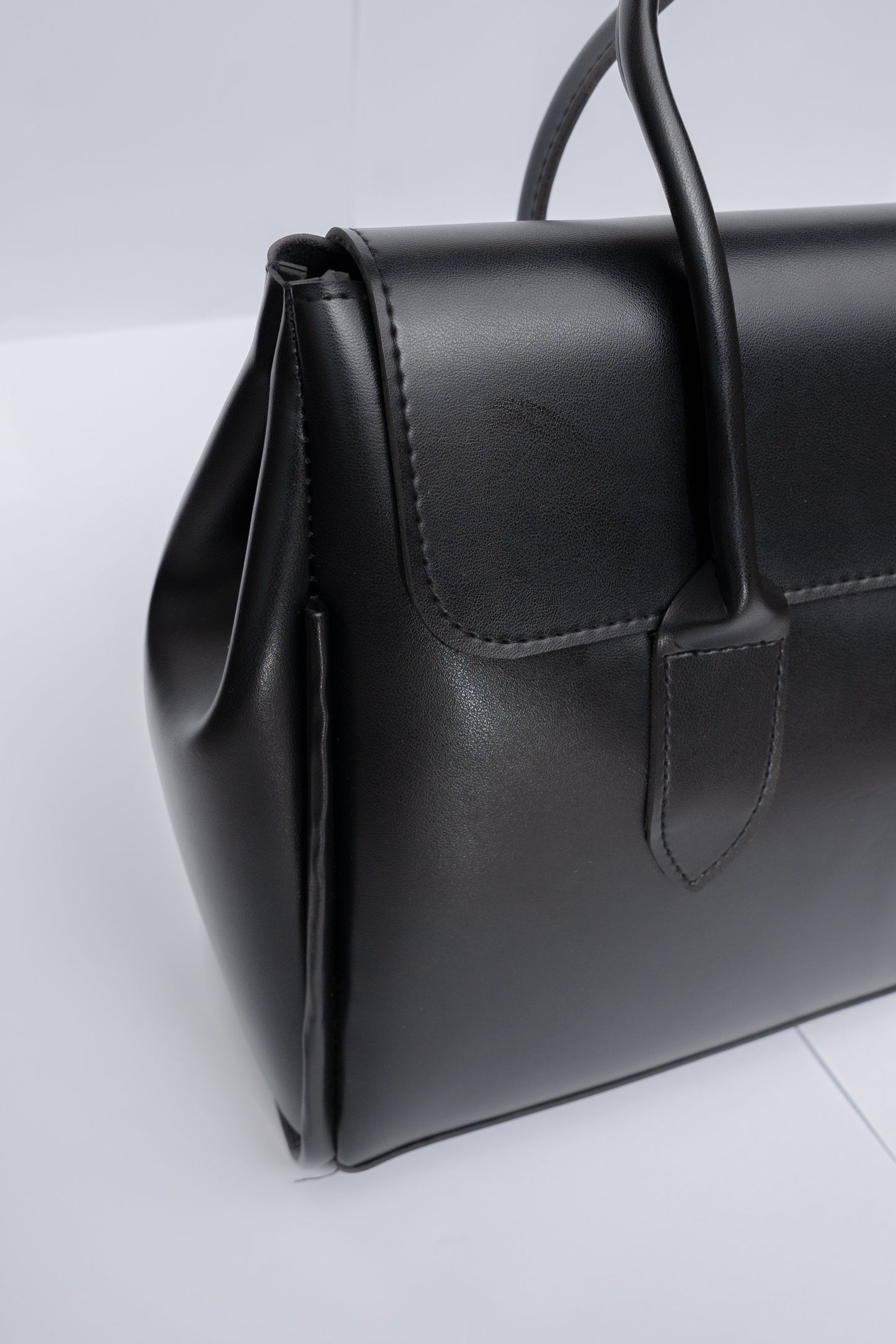 Structured Flap Tote Bag
