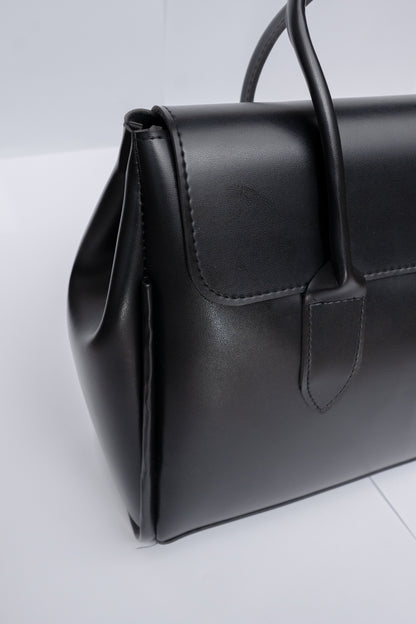 Structured Flap Tote Bag