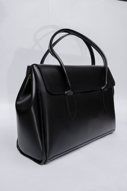 Structured Flap Tote Bag