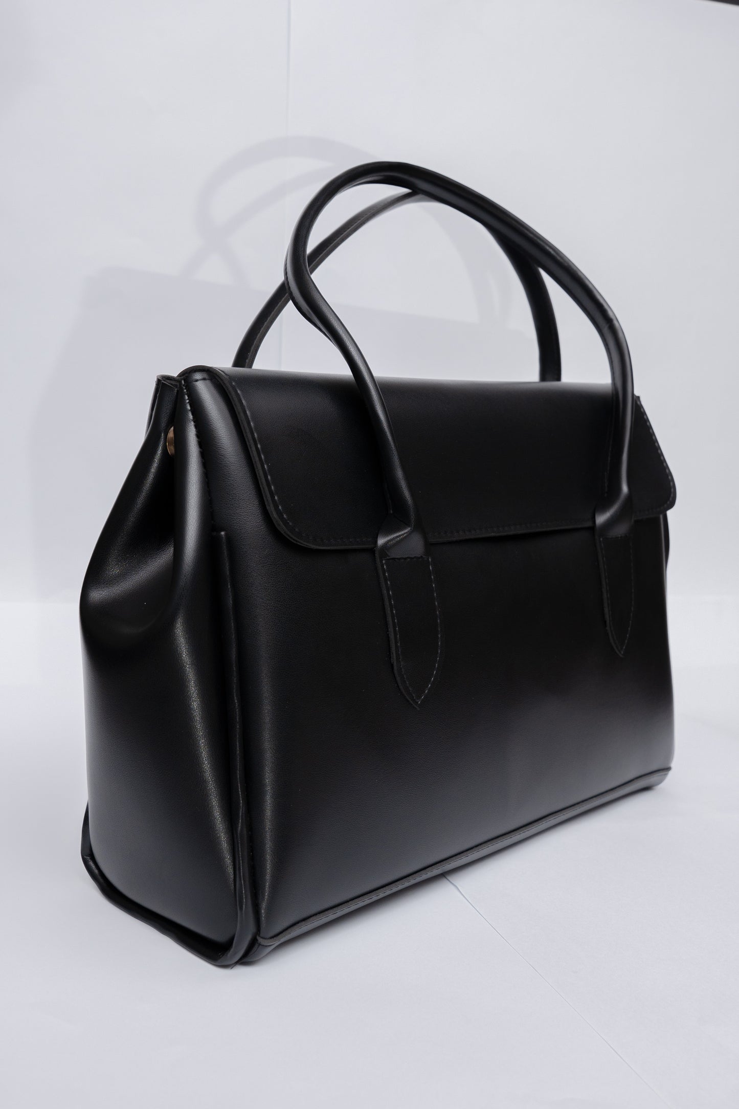 Structured Flap Tote Bag