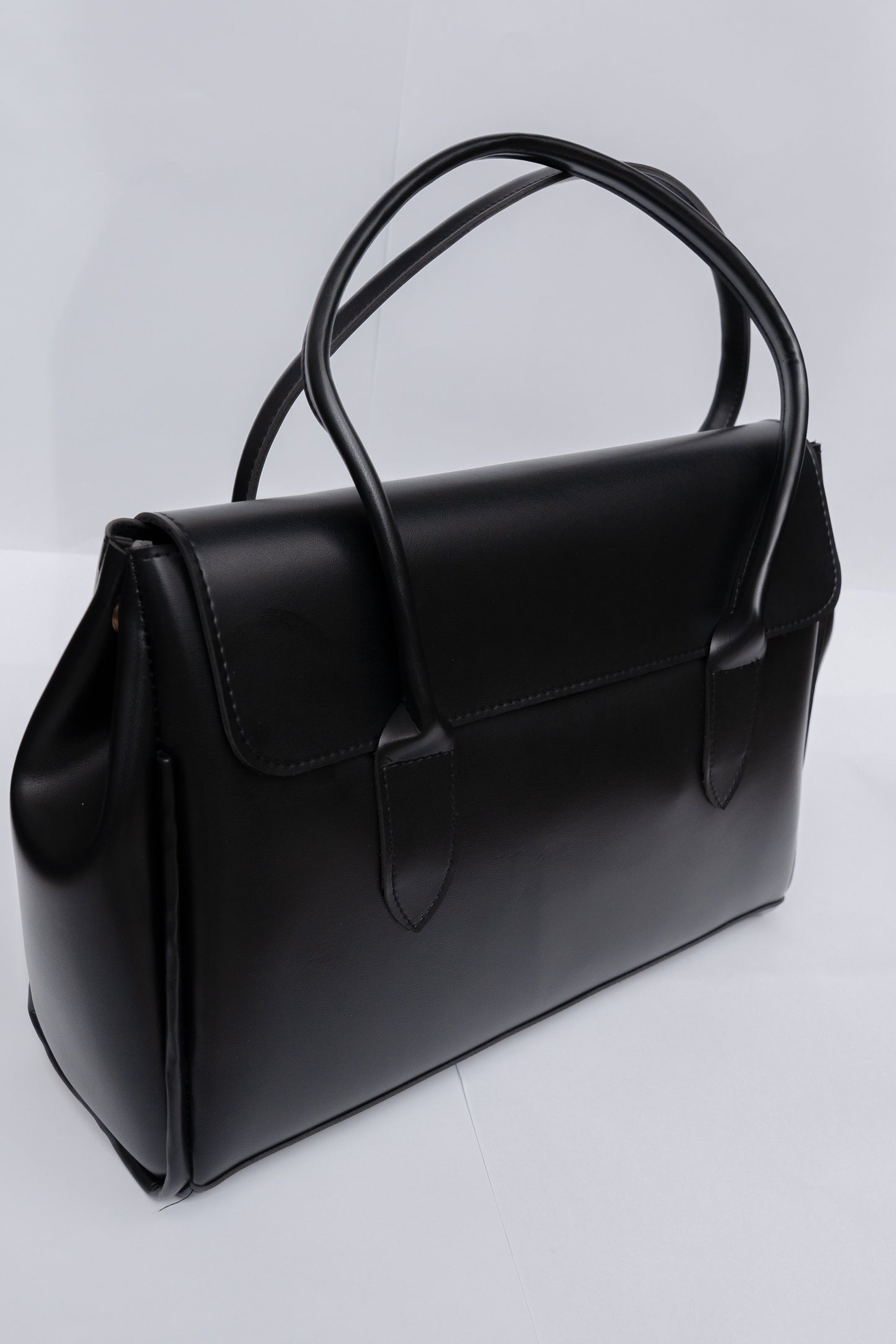Structured Flap Tote Bag
