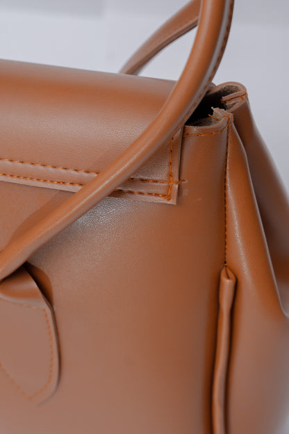 Structured Flap Tote Bag