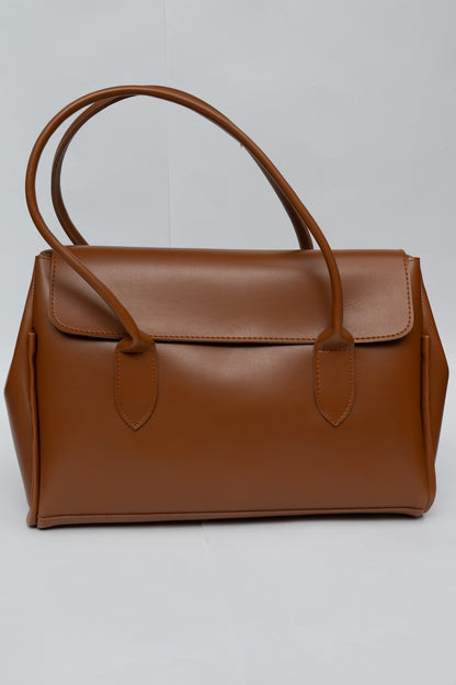 Structured Flap Tote Bag