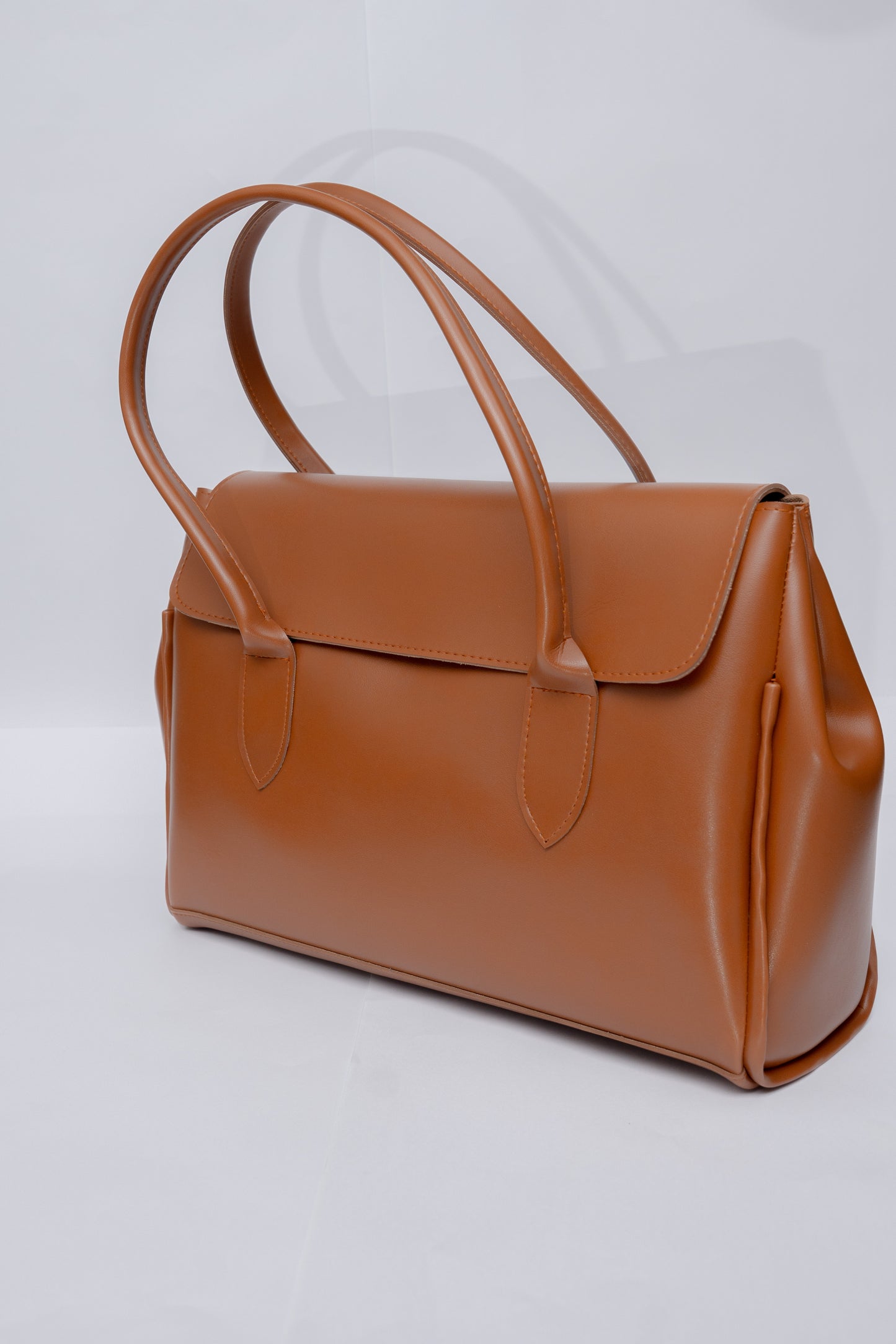 Structured Flap Tote Bag