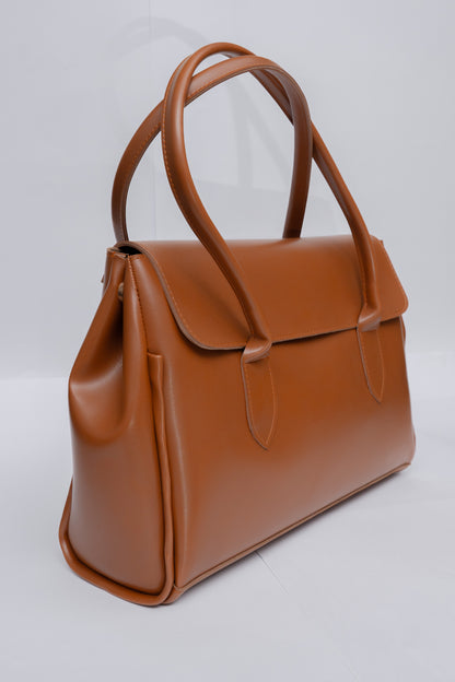 Structured Flap Tote Bag