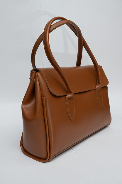 Structured Flap Tote Bag