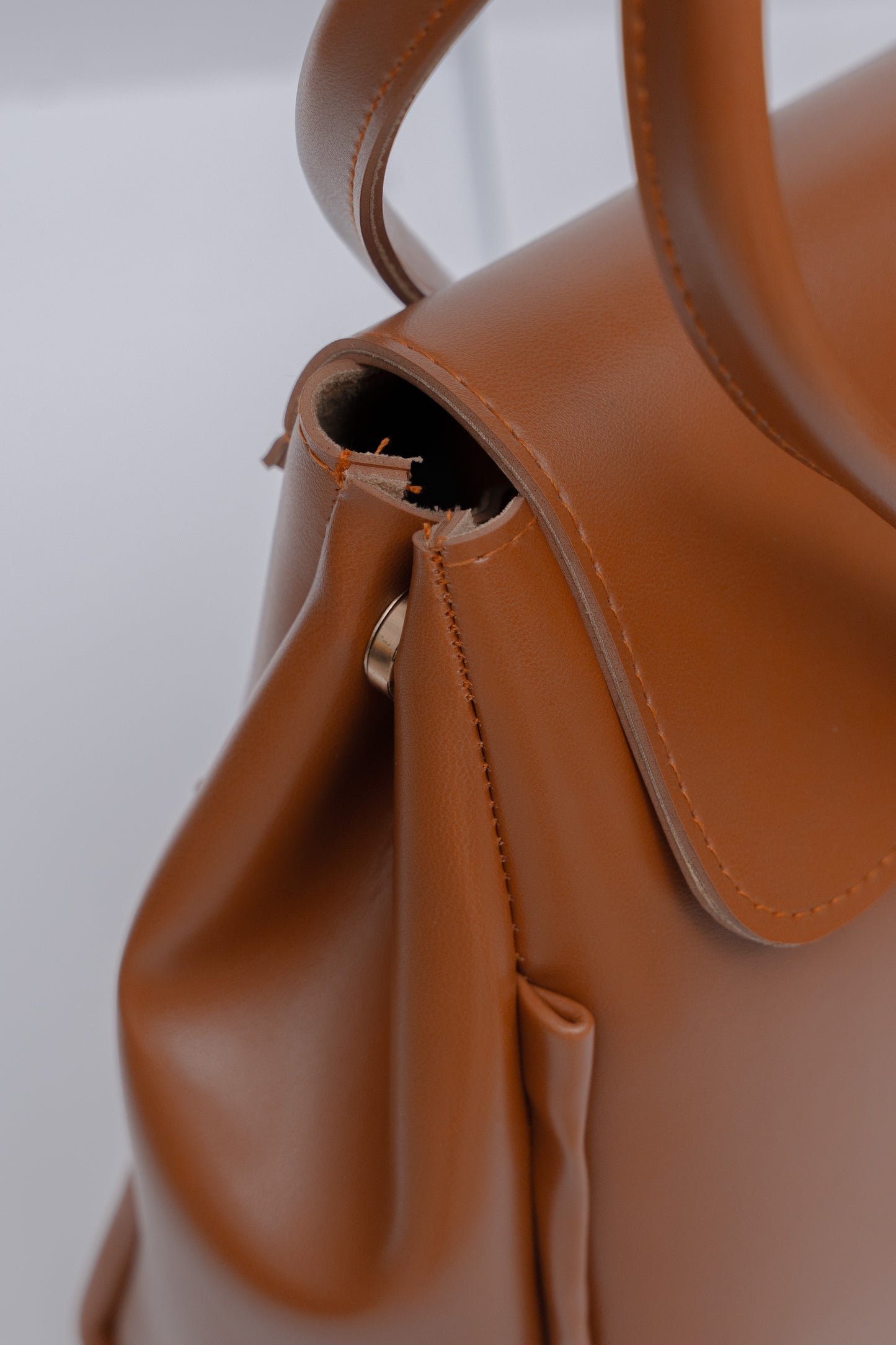 Structured Flap Tote Bag
