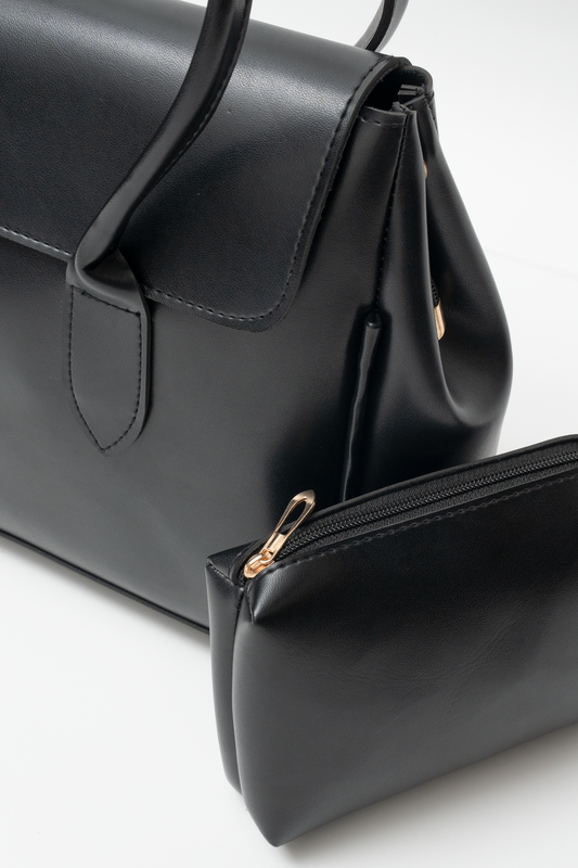 Structured Flap Tote Bag