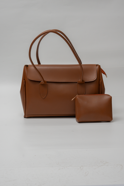 Structured Flap Tote Bag