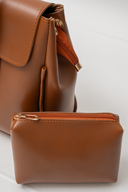 Structured Flap Tote Bag