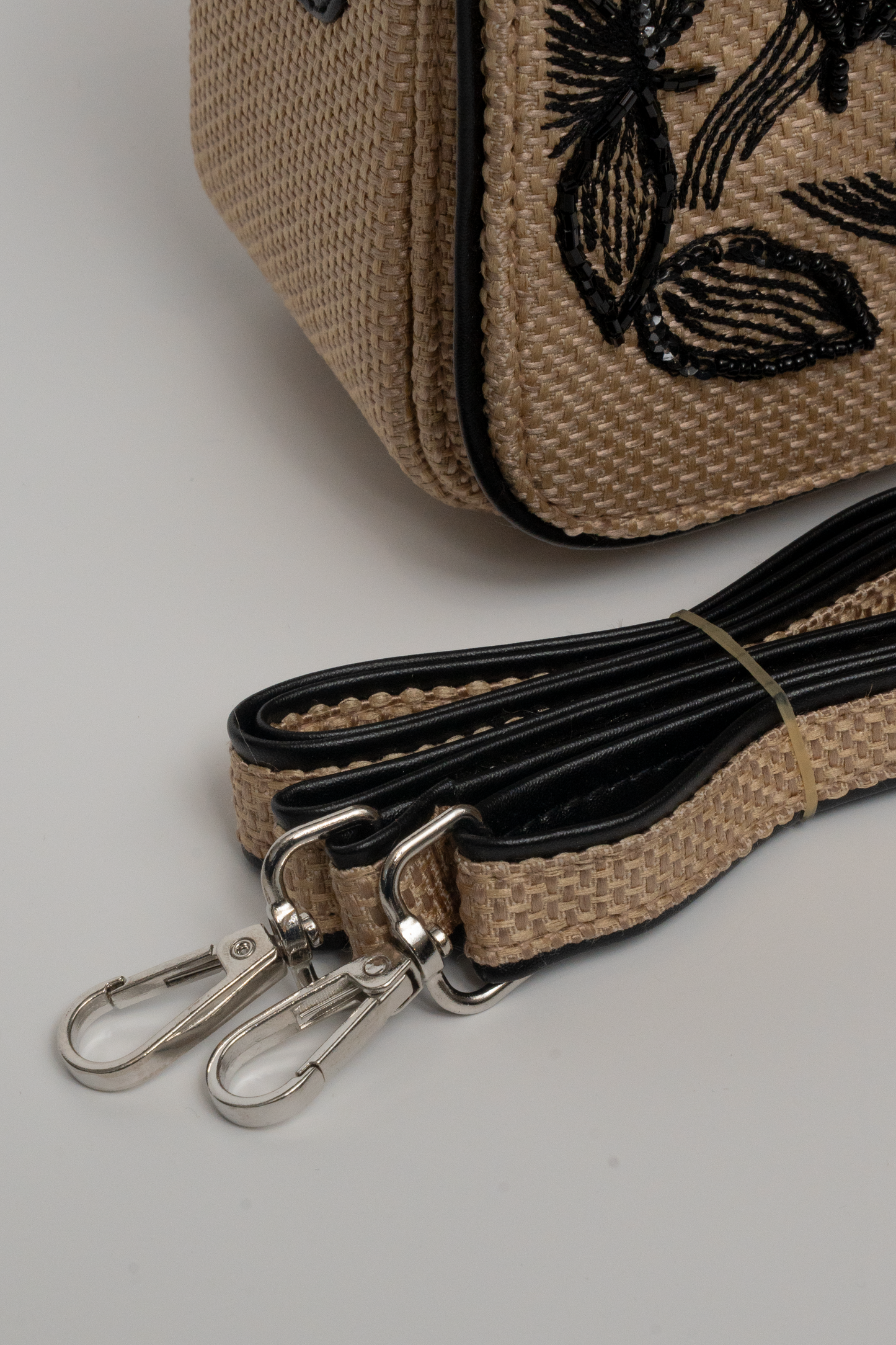 Floral Hand-Embroidered Beaded Box Bag