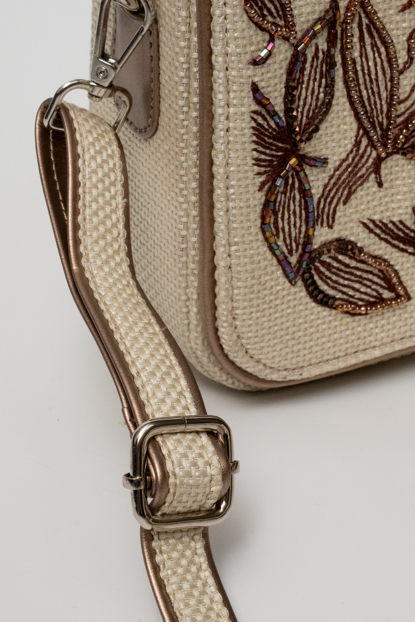 Floral Hand-Embroidered Beaded Box Bag