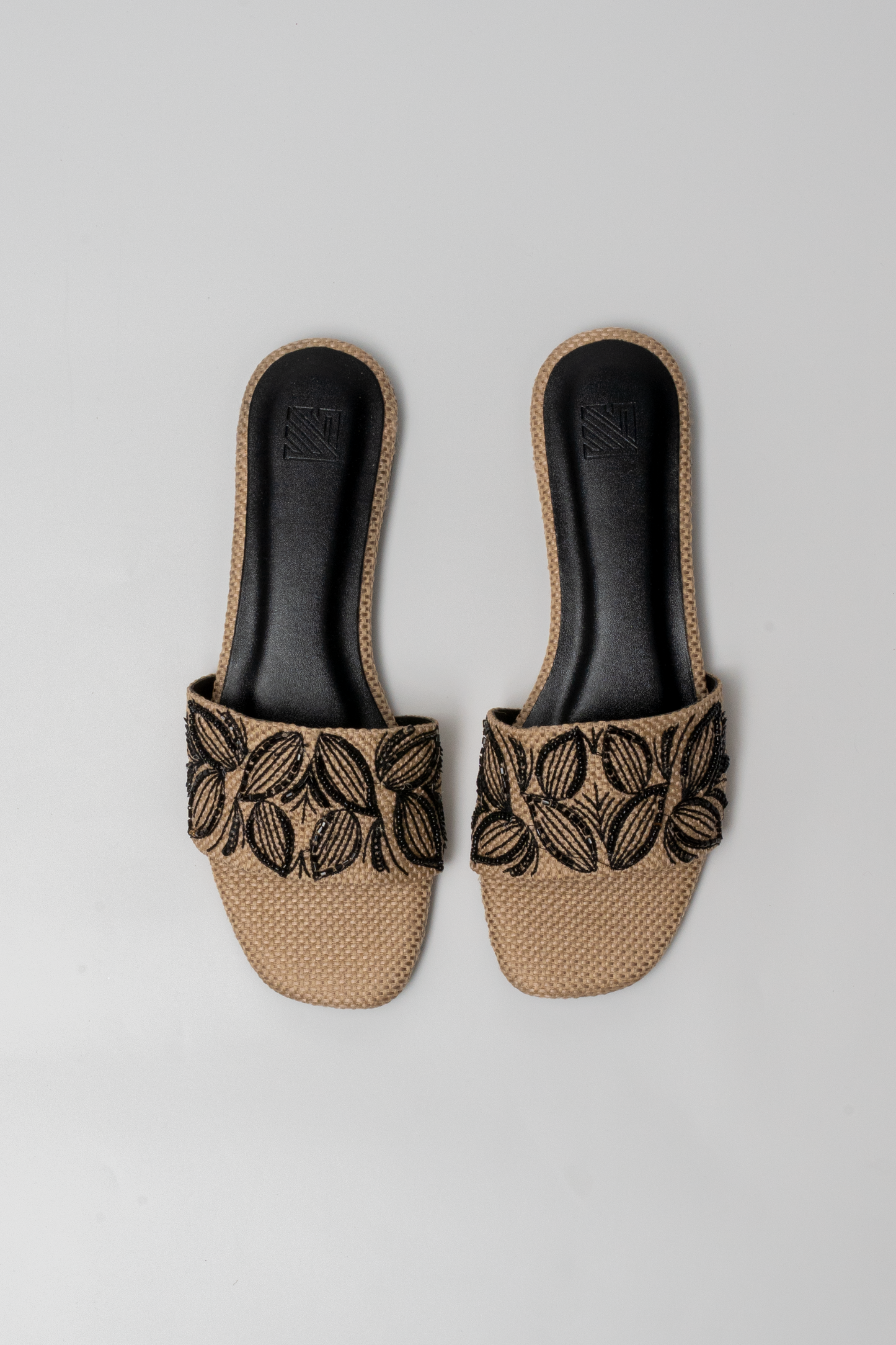 Floral Hand-Embroidered Flats