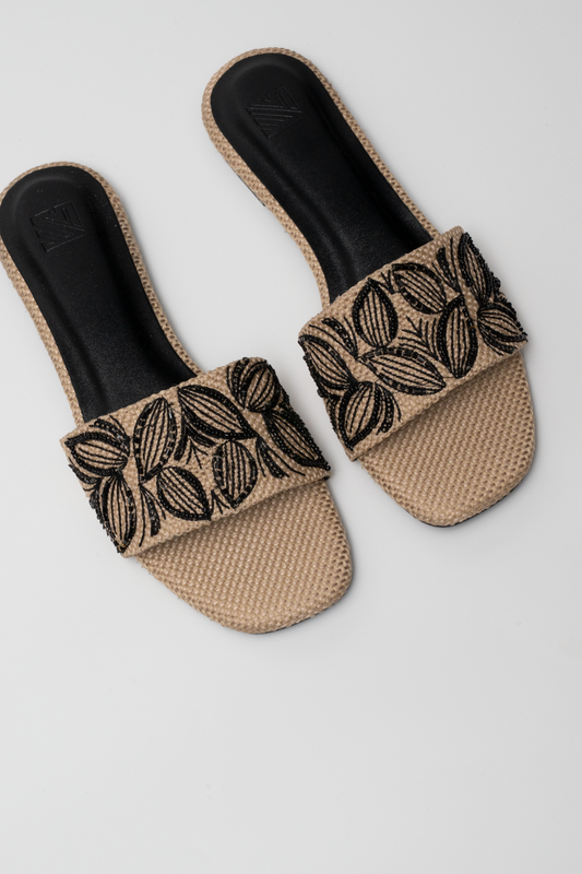 Floral Hand-Embroidered Flats
