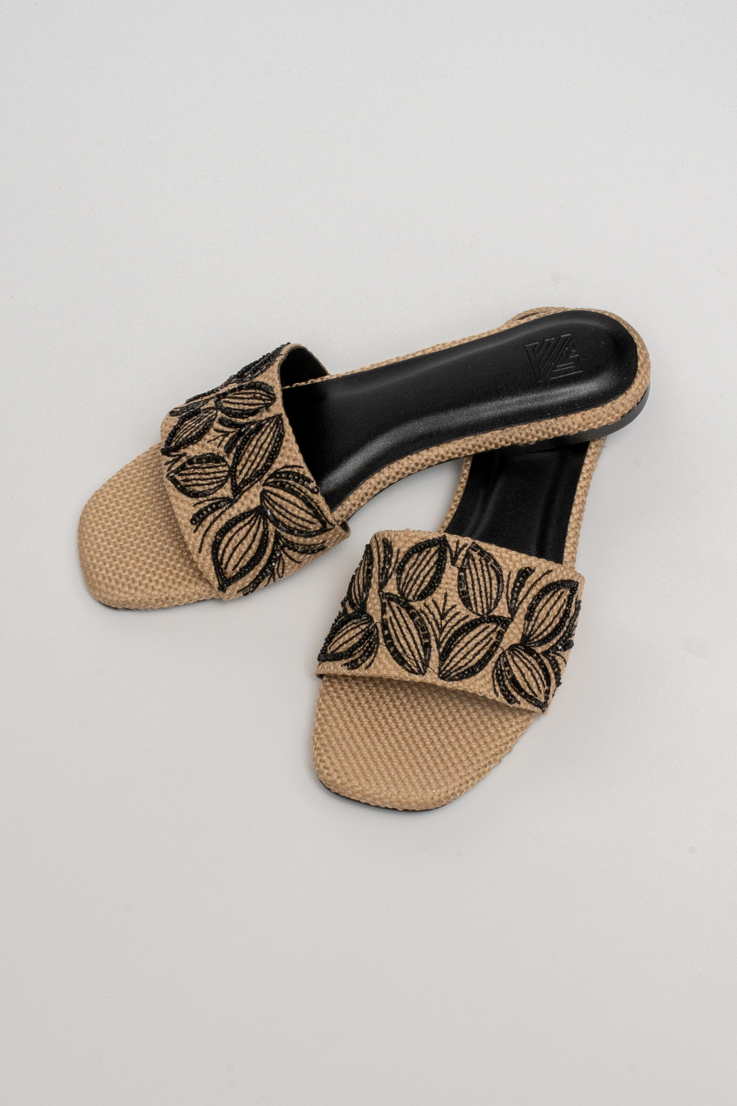Floral Hand-Embroidered Flats