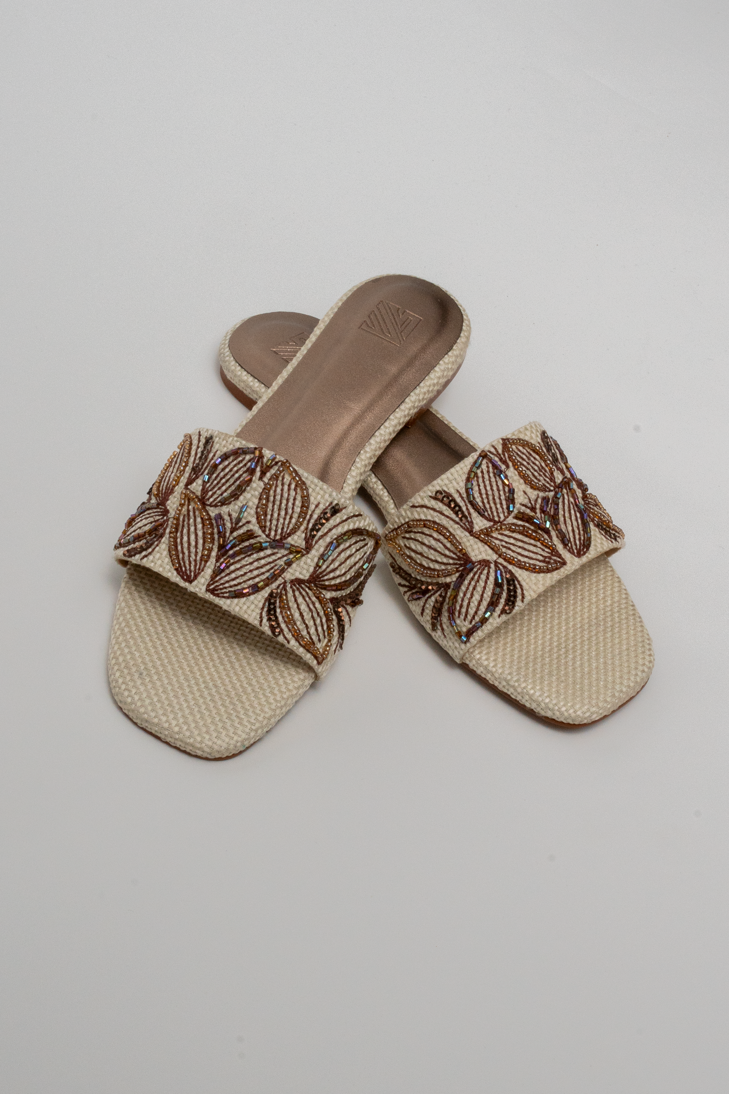 Floral Hand-Embroidered Flats